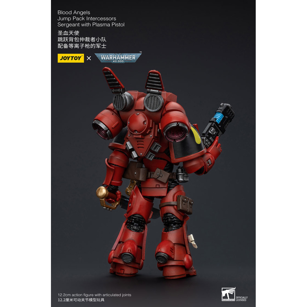 JoyToy Space Marines Blood Angels Jump Pack Intercessors Sergeant With Plasma Pistol 1/18