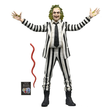 Neca BeetleJuice 1988 - Beetlejuice Black and White Striped Suit
