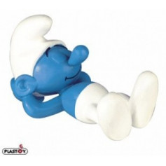 Plastoy Figurine Résine Schtroumpf Smurf Allongé