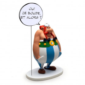 Asterix statuette - Collectoys Collection - Bulles Obelix "oui je boude" - 15cm