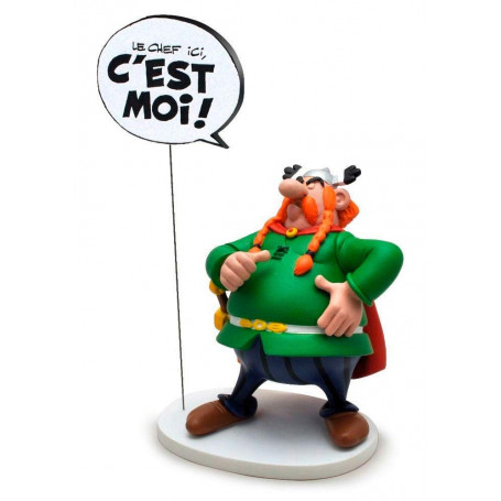 Asterix statuette - Collectoys Collection - Bulles Abraracourcix "Le Chef ici, C'EST MOI!" - 15cm