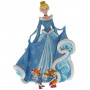 Disney Haute Couture - Statue Cendrillon en robe d'hiver avec Gus et Jack - 21cm