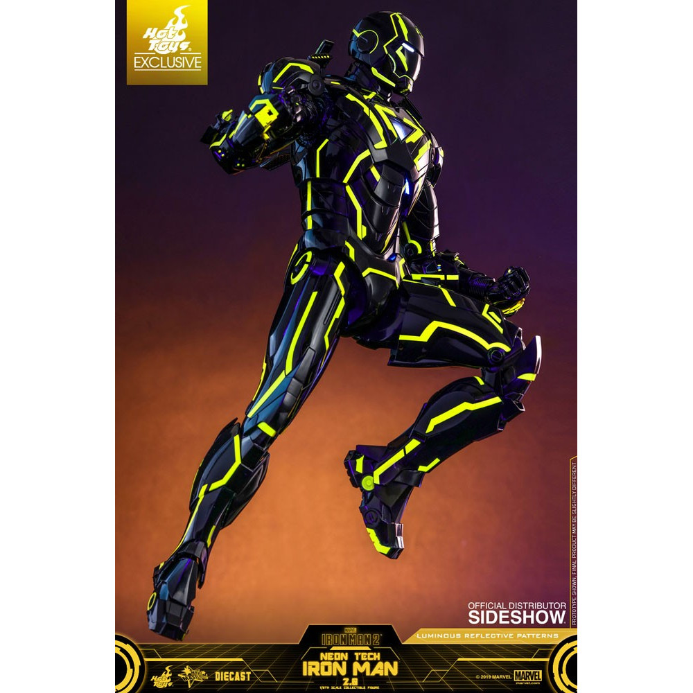 hot toys iron man neon tech 2.0