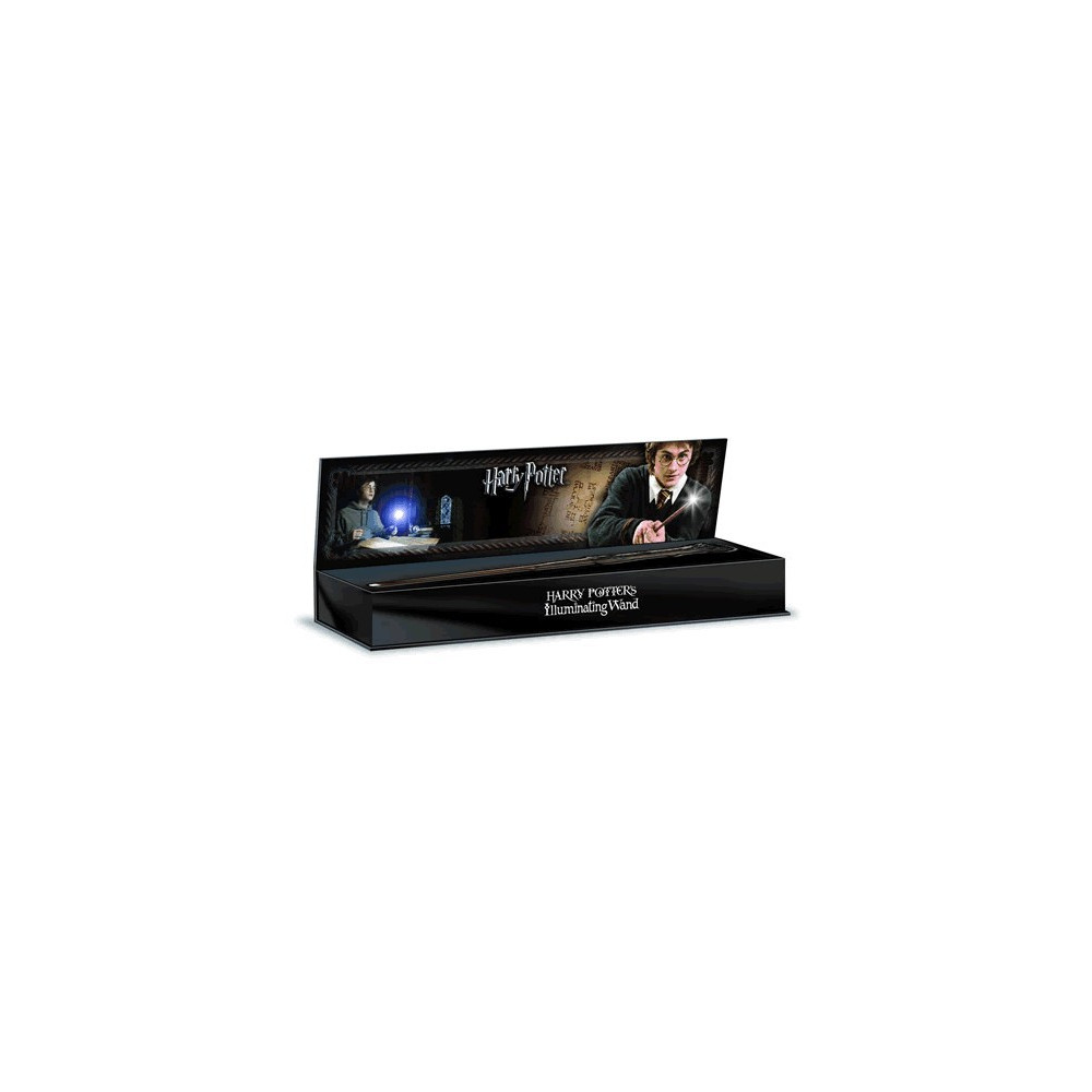 NOBLE COLLECTION: Harry Potter Baguette Magique Harry avec Pointe Lumineuse  Télécommande Noble Collection - Vendiloshop