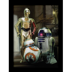 Poster encadré 3 droïdes Star Wars