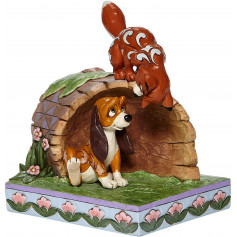Enesco - Rox & Rouky - Fox and Hound On Log - Disney Tradition by Jim Shore