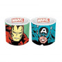 Marvel Comics - Set de 2 coquetiers céramique Iron Man & Captain America