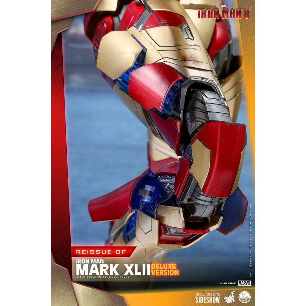 MARVEL - Iron Man (Mark XLII) Deluxe - Statuette articulée 49cm :  : Figurine Hot Toys Marvel