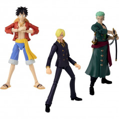Bandai Anime Heroes - One Piece - Set de 3 figurines - Luffy - Zoro - Sanji