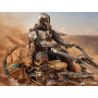 IRON STUDIOS - The Mandalorian - Din Djarin and Grogu on Speeder Bike Deluxe Art Scale 1/10 - Star Wars