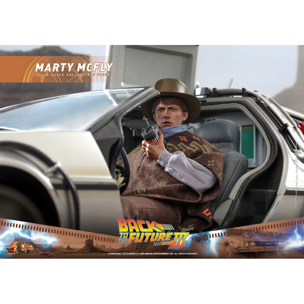 RETOUR VERS LE FUTUR III - Marty McFly - Statuete articulée 28cm :  : Figurine Hot Toys Retour vers le futur