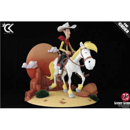 Cartoon Kingdom - Lucky Luke - Statue resine Lucky Luke et Jolly Jumper 1/6