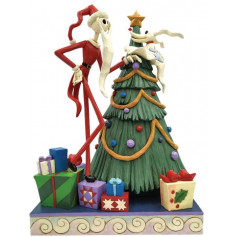 Enesco Disney Traditions - Santa Jack and Zero with Tree - Decking the Halls