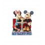 Enesco Disney Traditions - Mickey & Minnie at soda shop - mangeant une glace