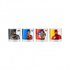 SD TOYS DC Comics - Set de 4 verres à shot Justice League