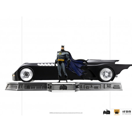 Iron Studios - Batman & Batmobile Deluxe - Batman The Animated Serie 1/10 DX Art Scale