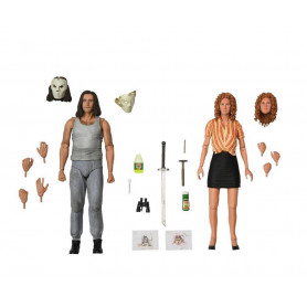 Neca - TMNT - Pack 2 figurines Les Tortues ninja - April O'Neil & Casey Jones Farm - Teenage Mutant Ninja Turtles The Movie