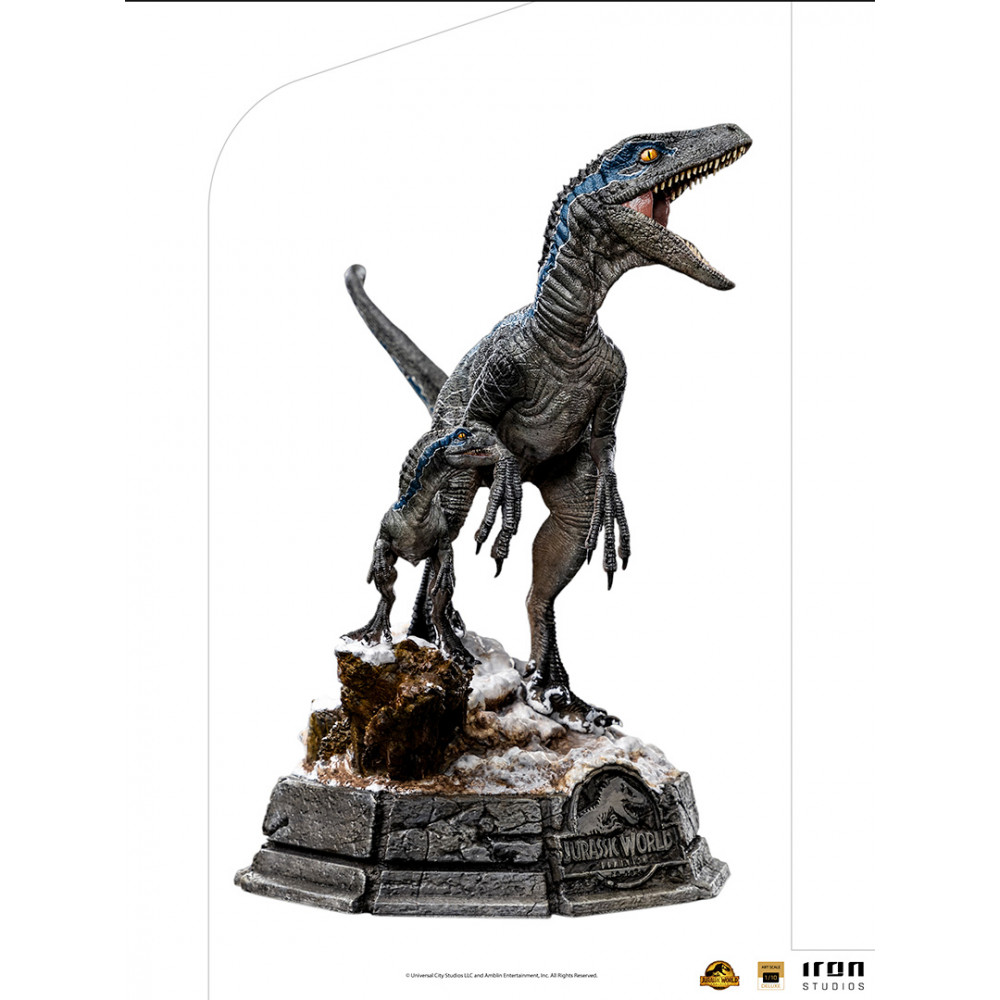 Iron Studios - Blue & Beta - Jurassic World Dominion 1/10 Deluxe Art Scale  - Figurine Collector EURL