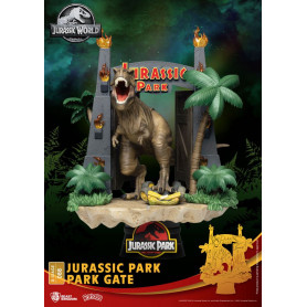 Beast Kingdom Jurrasic Park diorama - PARK GATE - PVC D-Stage Iconic Movie Scene