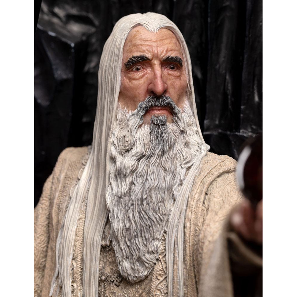 Weta - Le Seigneur des Anneaux - Saruman the White on Throne statue 1/6 ...