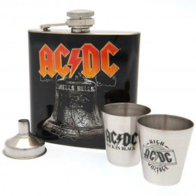 AC/DC - HELL BELLS - Flasque, 2 shooters et entonnoir métal Cadeau