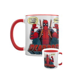 Deadpool - Mug - 2 Thumbs intérieur rouge de couleur blanche