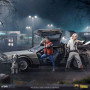 Iron Studios - BTTF - Retour vers le Futur DeLorean Full Set Deluxe Art Scale