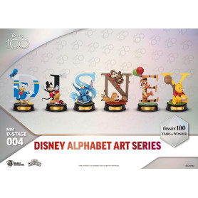 Beast Kingdom Disney -100 Years of Wonder - Disney Alphabet Art - Pack de 6 statuette Mini D-Stage